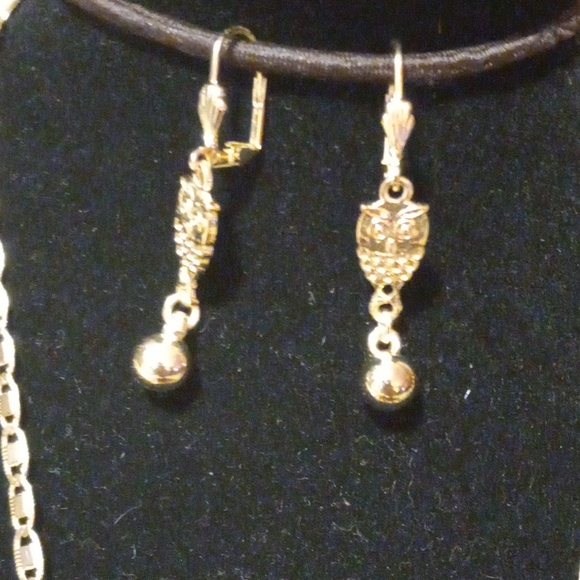 Gold Filled/Layered  Owl Necklace Set NWOT (ORO Laminado) - Picture 3 of 9